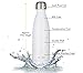 Brimma Vacuum Insulated Water Bottle - Double Wall Stainless Steel Travel Bottle for Hot & Cold Drinks - No Sweat, Leak Proof, BPA Free Thermos Flask - 17 Oz (500 ml)