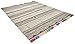 Stone & Beam Contemporary Colorful Fringe Wool Rug, 8' x 10', Tan Multi