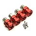 MOHERO RC Car 12mm Aluminum Alloy Wheel Hub Hex Drive Adaptor 15mm Offset for 1/10 RC Crawler Car SCX10 Wraith (Red)