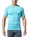 CLSL TM-R13-SBNZ_Medium TSLA Men's Short Sleeve T-Shirt Cool Dry Compression Baselayer R13