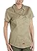 Dickies Women's Short-Sleeve Work Shirt, Khaki, X-Large