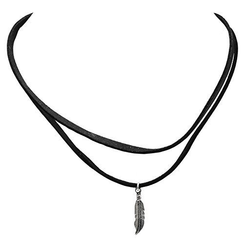 Two strand 12.5" suede choker with 3" extn an…