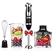 Aicok Hand Blender, 4 in 1 Immersion Blender with Mixing Beaker(800ml), Chopper, and Whisk, 12-Speeds, Multifunctional Blender with Anti-Splash Blade, BPA Free
