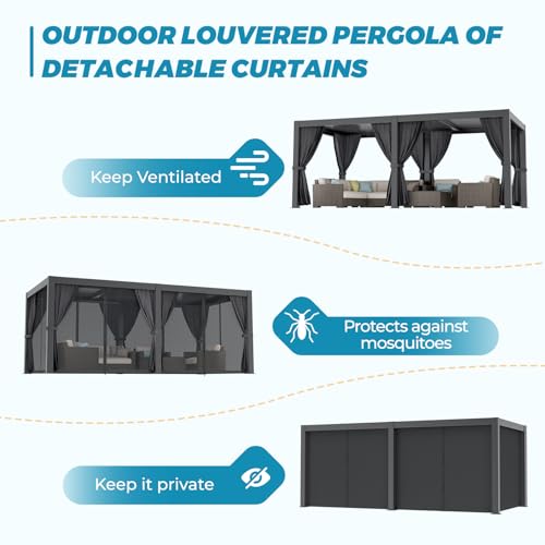 LVUYOYO Outdoor Louvered Pergola Review: 10' x 20' Adjustable Aluminum Patio Shelter image 22