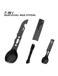 iziusy 7 in 1 Multifunctional Camping Spork. Stain