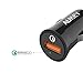 AUKEY 18W USB Car Charger with Quick Charge 2.0 and AiPower Adaptive Charging Technology for LG G4, Samsung Galaxy S7/S6/Edge, iPhone and More - Black