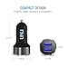 Car charger, UNU AX 24W / 4.8A 2-Port uSmart Port Aluminum Car Charger for iPhone 6S /6/6 Plus, iPad Air 2 /mini 4, Galaxy S7 / S7 Edge / S6 / S6 Edge /Edge+, Note 5 Compact 2.4A Fast Charging - Black