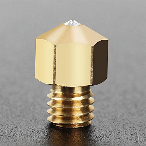 Heitaisi 0.4mm 3D Printer Nozzles, Wear Resistant Extruder Head for MK8 3D Printer, Compatible with PETG ABS PEI PEEK and Other Consumables