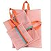 ONOR-Tech 4PCS/Set Multi-Functional Portable Travel Luggage Suitcase Clothes Underwear Packing Cubes Organizer Mesh Storage Makeup Bag Pouch (Orange)
