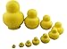 10pcs Cutie Lovely Adorable Mini Animal Theme Nesting Dolls Matryoshka Russian Doll Popular Handmade Kids Girl Gifts Toy Perfect Mother's Day Gift (Yellow Duck)