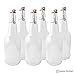 Pratico Kitchen Secure Swing 16 oz Beer Bottles with Ceram-Seal Ceramic Cap for Fermentation & Carbonation of Beer, Soda, & Kombucha - 6 Pack - Clear