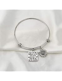 KUIYAI - Pulsera con colgante de girasol, diseño de flores