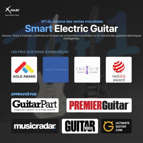 Enya XMARI Smart Electric Guitar with Built-in DSP Effects, 4 Presets, USB-C OTG Recording, Headphone Output, Custom Ceramic Pickups, Carbon Fiber Body, with Bag