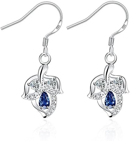Dezero 925 silver plated Beautiful leaves earrings