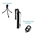 Zonabel Selfie Stick Mini - Best Monopod with Bluetooth Remote & Tripod - iPhone 7, 7 Plus, 6s, 6 & Androids - Black