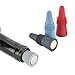 Wine and Beverage Bottle Stoppers Set of 4, Assorted Colors, Silicone with Grip Top Maintains Vacuum for Long Lasting Freshness. Easy to Use, Essential Beverage Accessory