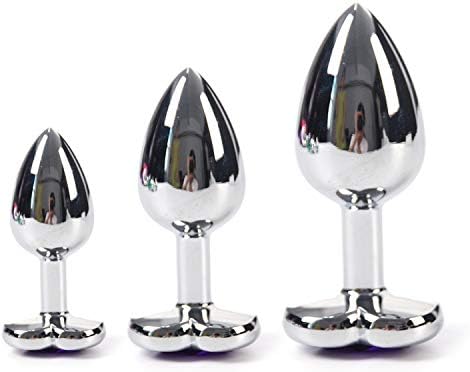 Stainless Steel Crystal Jewelry Heart Base B-û-tt Plug Stimulator Metal Änàl Plug Prostata Massage Adult Tóys For Gay B-û-ttplug for Couple Flirt Tóys