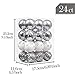 Valery Madelyn 24ct 60mm Frozen Winter Silver White Shatterproof Christmas Ball Ornaments Decoration,Themed with Tree Skirt(Not Included)