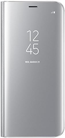 Galaxy Note 8 Case,Tonedo Clear S View Standing Flip Case Cover with Auto ON/OFF Function Slim Fit Translucent Mirror Smart Cover for Samsung Galaxy Note 8-Silver (Not Original)