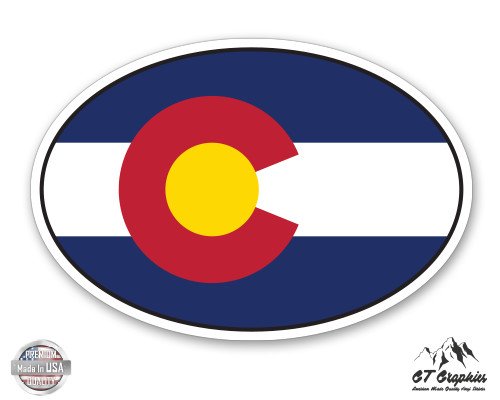 GT Graphics Colorado State Flag Oval - 8