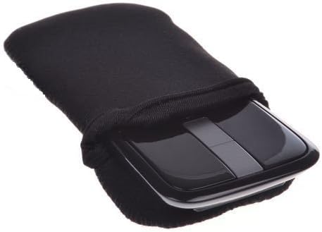 Mr Jiff Black Neoprene Carrying Protection Sleeve Case Pouch Cover for Microsoft Arc Touch Mouse