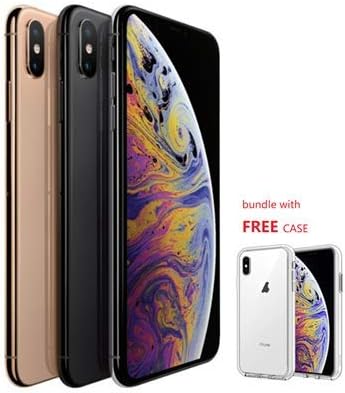 Apple iPhone Xs Max 6.5" Fully Unlocked GSM+CDMA, Bundle with Free case, Gold Gray or Silver, Pick You Color Customize Now (64Gb)