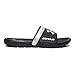 Under Armour Boys' Boys' Playmaker VI Slide, Black (001)/Metallic Silver, 5