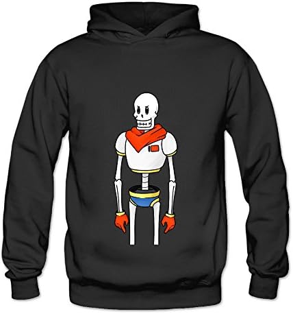 Lennakay Work Woman's Undertale Papyrus Robot Hoodie Black XXL