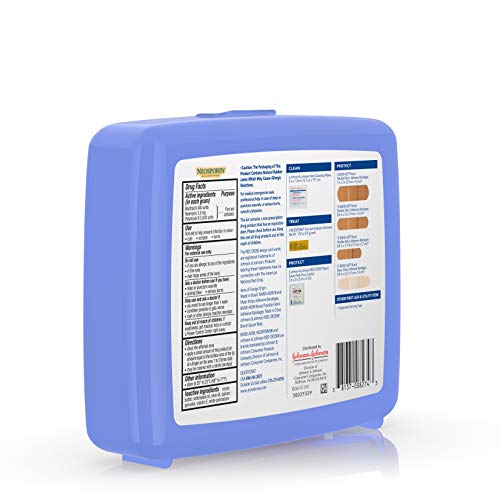 Johnson & Johnson Brand Safe Travels Portable First Aid Kit for Minor Wound Care with Assorted
