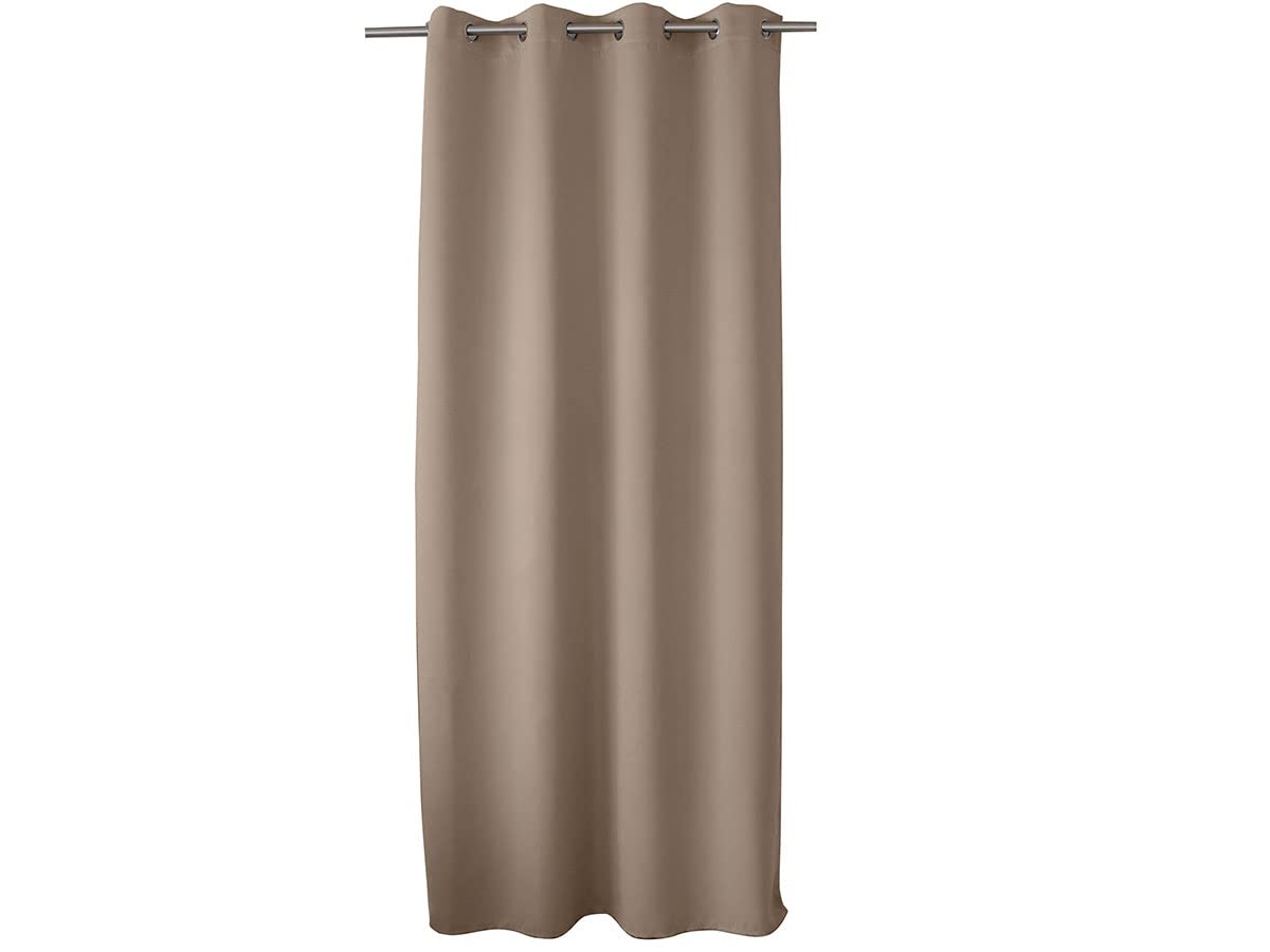 Enjoy Home Blackout Curtain with 8 Eyelets in Chrome-Plated Metal Diameter 4 cm High Height 100% Polyester 140 x 280 cm Öko-Tex Fabric Easy Care Basic Collection Natural