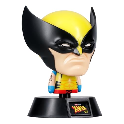 Wolverine Icon Light - Producto Oficial de Marvel, lámpara en Forma de Personaje de X-Men para decoración de mesita de Noche o Escritorio, Funciona con Pilas coleccionables de Disney