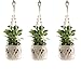 Selbst 3 Pack Macrame Plant Hangers Handwork Classic Rope 4 Legs for Wall or Air Hanging Holder Indoor Outdoor with 3 Hooks 70 Inch White