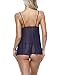 Ruzishun Women's Simple Sexy Lingerie Sheer Open mesh Babydoll Set