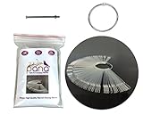 Beauticom 100pcs Nail Art Tip Display Sticks with Large Round Metal Ring (100pcs Clear Color Stick)