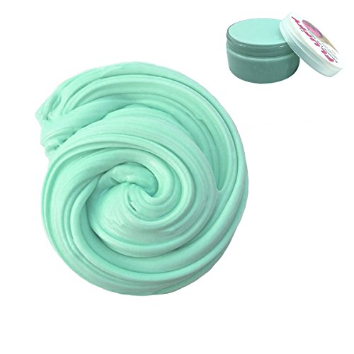 Fluffy Slime,Fluffy Floam Clay Slime Jumbo Fidget Stress Relief Toy for Kids Girls and Adults ,Super Soft and Non-sticky about 6 OZ in Container (Blue)