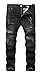 FREDD MARSHALL Boy's Black Skinny Ripped Destroyed Distressed Stretch Slim Fit Denim Jeans Pant