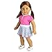 Barwa Clothes 5pcs Outdoor Casual Outfit Wear Dresses Clothes Fits for 18 Inches Dolls