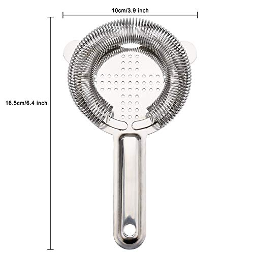 Barsieb Cocktail Edelstahl Hawthorne Strainer Cocktailshaker Colander Strainer Bar Trainer – Bild 7