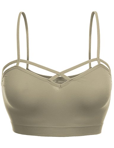 Plus Size Stretch Seamless Cut Out Strappy Spots Bras