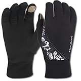 TrailHeads Women's Twister Running Glove w/touch screen feature - black & white