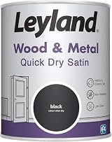 Leyland Wood & Metal Quick Dry Satin Black 750ml Interior Exterior view 2