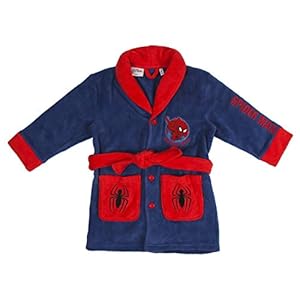 Marvel Spiderman ochtendjas voor jongens, warme zachte fleece pluizige blauwe badjas voor kinderen, zachte badjas…