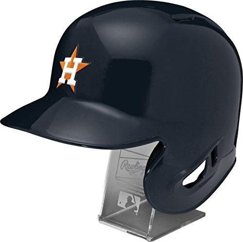 Rawlings MLB Houston Astros Replica Batting Helmet with Engraved Stand, Official Size, Blue