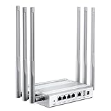 AFOUNDRY Wireless Router Fast High Speed Wifi Router 5x5dBi Antenna Metal Computer Router for Home office Network(Silvery)