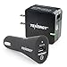 Combo: Tenergy 18W Adaptive Fast Charging Kit w/ Qualcomm® Quick ChargeTM 2.0 Technology for Smartphones/Tablets : AC Wall Charger + Car Charger