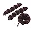 ASTRQLE Set of 3 Magic Hair Styling Styler Hot Hair Donut Bun Ring Styler Maker (1 large+2 small) (Brown)