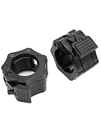 Barbell Collars, fronttech Quick Release antideslizante Barbell abrazadera abrazaderas para pulgada o diámetro de 2 pulgadas Tamaño Barras Olímpicas Pro Crossfit Ejercicio y entrenamiento con pesas (2pcs un par)