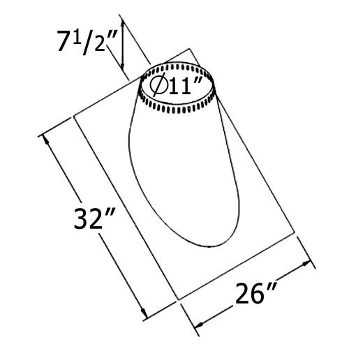 Shasta Vent "Ventilated Roof Flashing" for Shasta Vent 8" (10" O.D.) Chimney Systems (for 7 to 12 pitch Roofs) - Thumbnail 2
