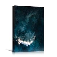Canvas Wall Art Wind Wave Beach Beach Blue Coastal Cool Photography Relax/Calm - 12x18 inches