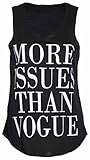Mymixtrendz Ladies 'Dope' Geek Act Lady MTV Neon Slogan Vest Top (M/L (UK 12-14 / EU 40-42 / US 8-10), MORE ISSUE BLACK)